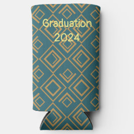 Enfriador De Latas Slim Art Deco turquesa