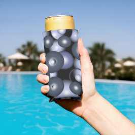 Enfriador De Latas Slim Arte abstracto orbital de círculo global concéntri