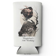 Arte de lavado de tinta Geisha japonesa cumpleaños
