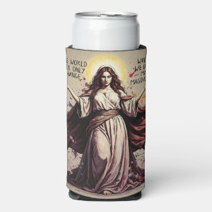 Enfriador De Latas Slim Arte vintage cita de María Magdalena 