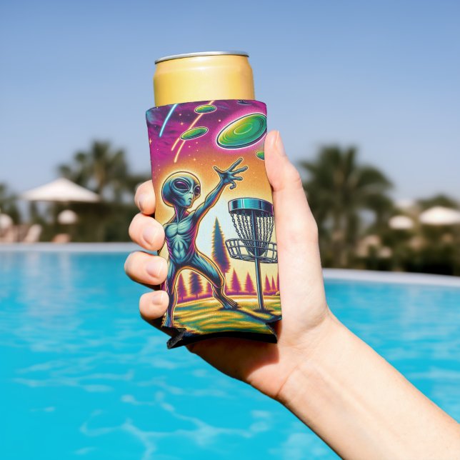 Enfriador De Latas Slim Atrapar la brisa | Alien Disk Golf (Piscina in situ)