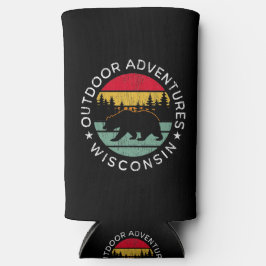 Enfriador De Latas Slim Aventuras al aire libre Wisconsin