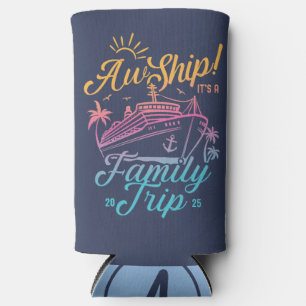 Enfriador De Latas Slim Aw Ship Personalizado Family Cruise Trip Group Coi