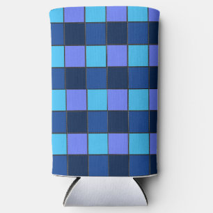 Enfriador De Latas Slim Azulejo de Mosaico Personalizado y Patrón de Cuadr