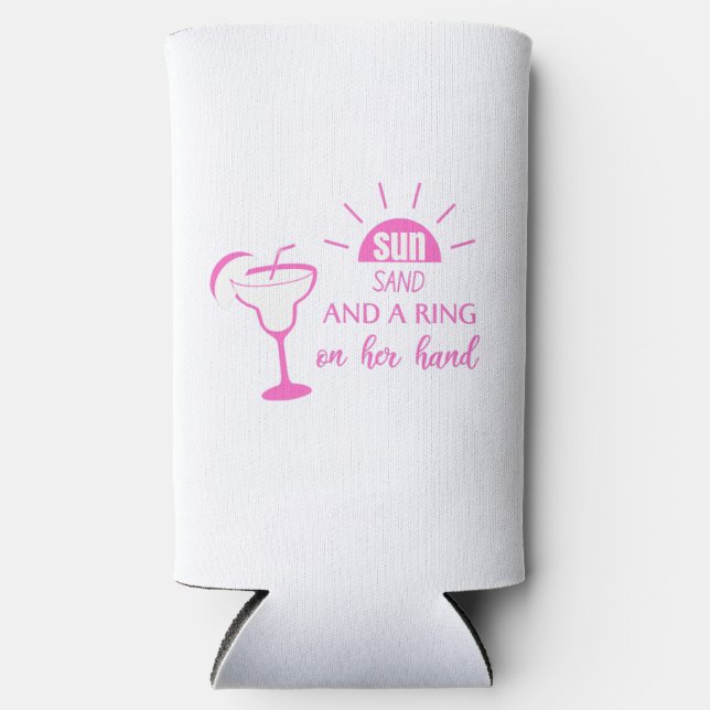 Enfriador De Latas Slim Bachelorette Koozie (Anverso)