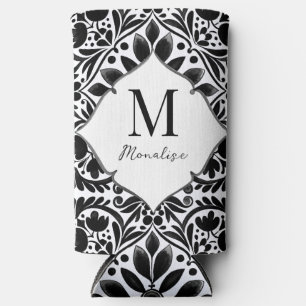 Enfriador De Latas Slim Baldosas azules de la época de Talavera Azulejo mo