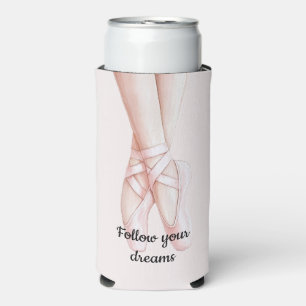 Enfriador De Latas Slim Ballet Ballerina rosa Rubor