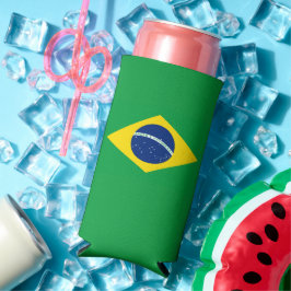 Enfriador De Latas Slim Bandera de Brasil Copa Mundial 2026 Fútbol