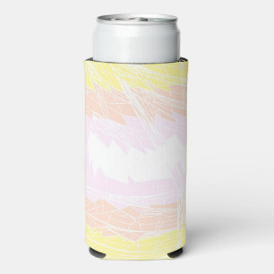 Enfriador De Latas Slim Bandera de orgullo pangénero abstracto geométrico 