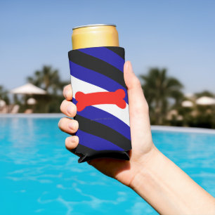 Enfriador De Latas Slim Bandera del orgullo del juego de cachorros de Slip