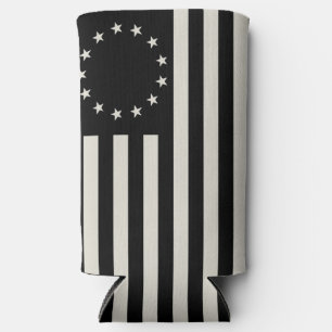Enfriador De Latas Slim Betsy Ross Bandera Apagón: Círculo de Estrellas Am