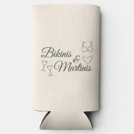 Enfriador De Latas Slim Bikinis & Martinis Bachelorette Weekend