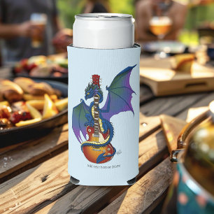 Enfriador De Latas Slim Blue Dragon Sunburst Guitar Music