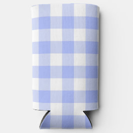 Enfriador De Latas Slim Blue Gingham