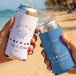 Enfriador De Latas Slim Boda de destino Cancun