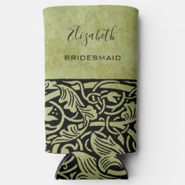 Enfriador De Latas Slim Boda de la Vintage, Flor Victoriana