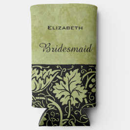 Enfriador De Latas Slim Boda Vintage, Hojas de Vid Victorianas