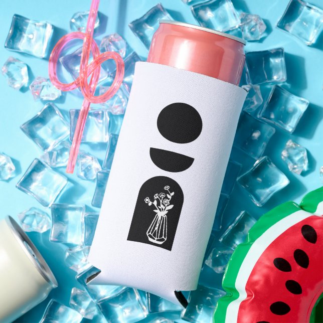 Enfriador De Latas Slim Boho Sun Moon Flower Pot boho bohemian (Verano in situ)