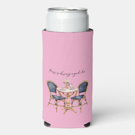 Enfriador De Latas Slim Bolitas de mesa París rosa azul