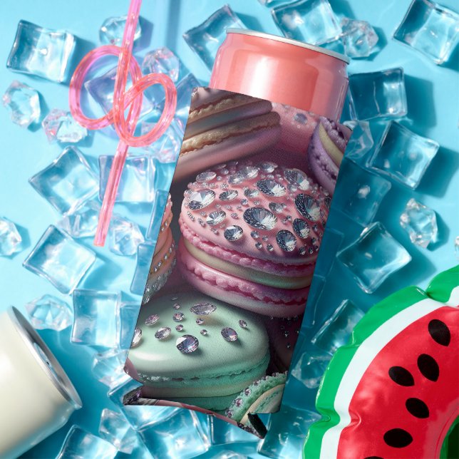 Enfriador De Latas Slim Bonito Macaron Bling (Verano in situ)