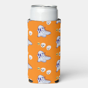 Enfriador De Latas Slim Boo Ghost UK 31 Spooky USA Skull Octubre Halloween