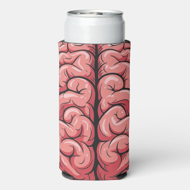 Enfriador De Latas Slim Brain Pattern Foam Can/Bottle Cooler (Reverso Agua con Gas)
