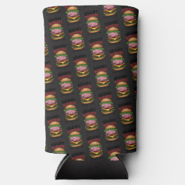 Enfriador De Latas Slim Brainy Burgers Foam Can/Bottle Cooler