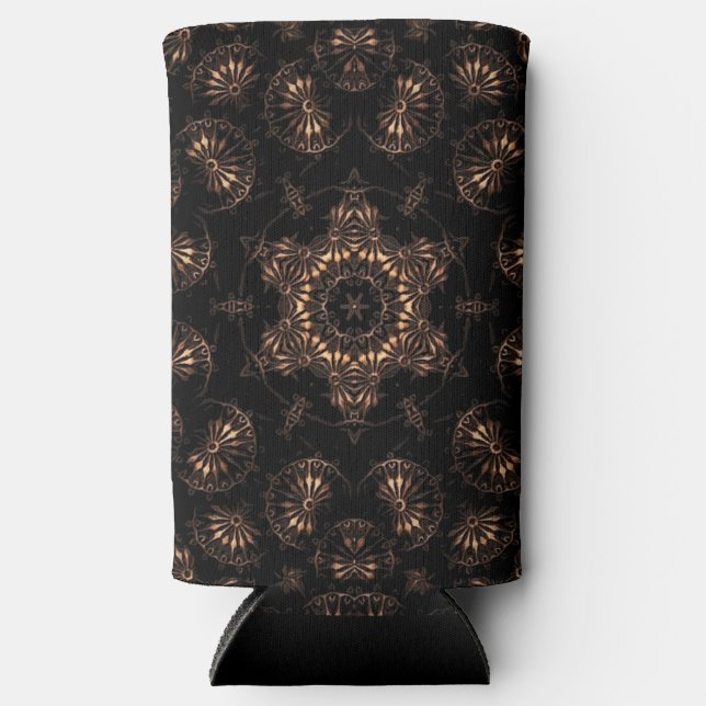 Enfriador De Latas Slim Bronce Age Mandala (Anverso)