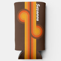 Bucle retro pardo con nombre