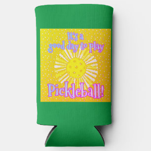 Enfriador De Latas Slim Buen Día Para Jugar Al Pickleball
