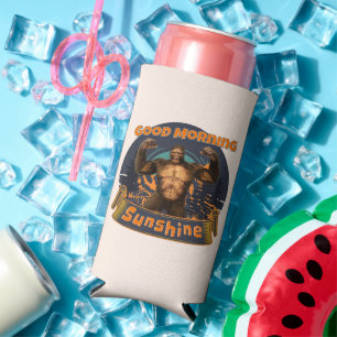 Enfriador De Latas Slim Buenos Días Sol Funny Bigfoot