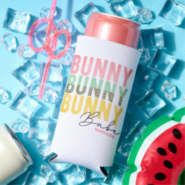 Enfriador De Latas Slim Bunny Babe Cute Moderna Girly Easter Personalizada
