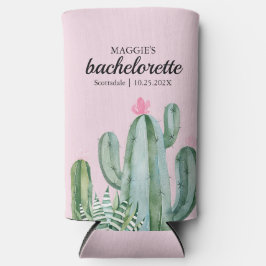 Enfriador De Latas Slim Cactus Succulum Flower Bachelorette Favor