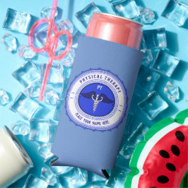 Enfriador De Latas Slim Caduceus de Terapia Física Azul Personalizada