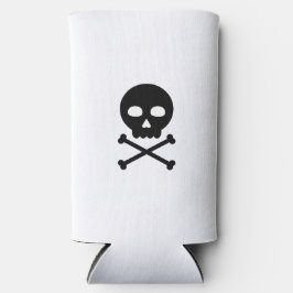 Enfriador De Latas Slim Calavera y huesos