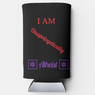 Enfriador De Latas Slim Camiseta de ateo sin disculpas