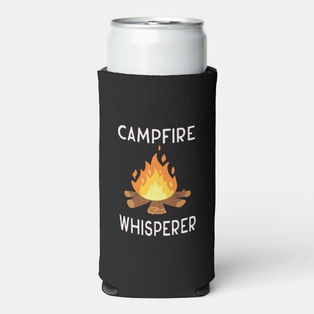 Enfriador De Latas Slim Camping - Campfire Whisperer (Frente Agua con Gas)