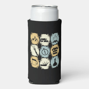 Enfriador De Latas Slim Camping - Camping Studs Retro