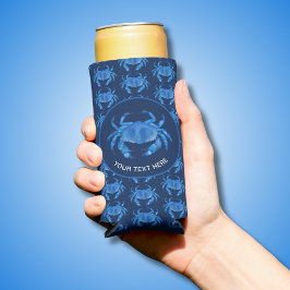 Enfriador De Latas Slim Cangrejo Costero Azul