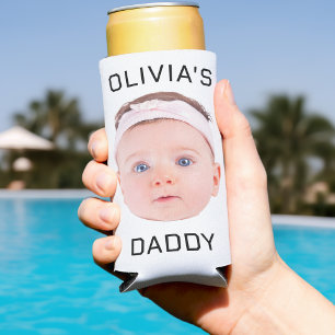 Enfriador De Latas Slim Cara personalizada, foto de bebé Personalizado, re