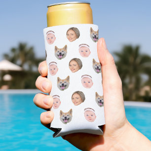 Enfriador De Latas Slim Cara personalizado, foto Personalizado, Refrigerad