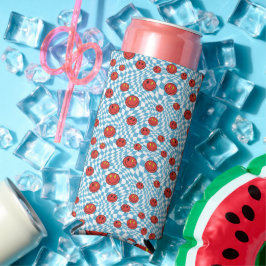 Enfriador De Latas Slim Cara sonriente retro patriota