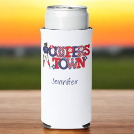 Enfriador De Latas Slim Cartas Patrióticas de Cooperstown Padres De Béisbo