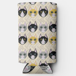 Enfriador De Latas Slim Cats Herringbone Beige