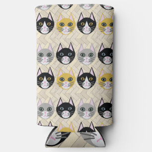 Enfriador De Latas Slim Cats Herringbone Beige