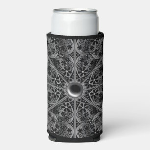 Enfriador De Latas Slim Ceramic Lace Black