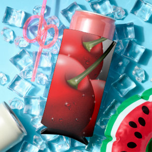 Enfriador De Latas Slim Cerezas con gotas de excremento