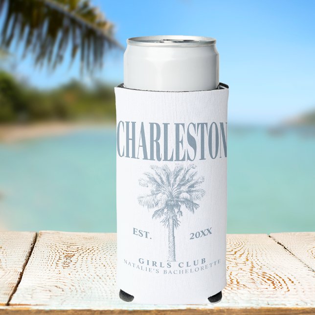 Enfriador De Latas Slim Charleston Bachelorette Personalizado Club Social  (Subido por el creador)