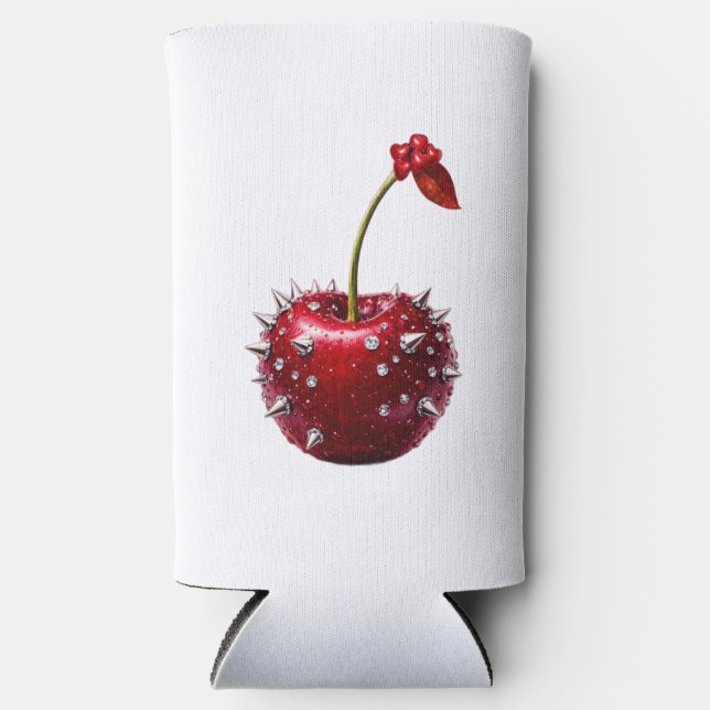 Enfriador De Latas Slim Cherry Rock Style Stainless Steel Flask (Anverso)