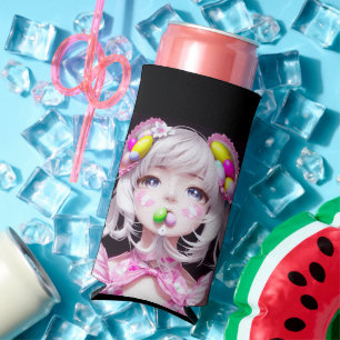 Enfriador De Latas Slim Chica Anime de Pascua/Primavera
